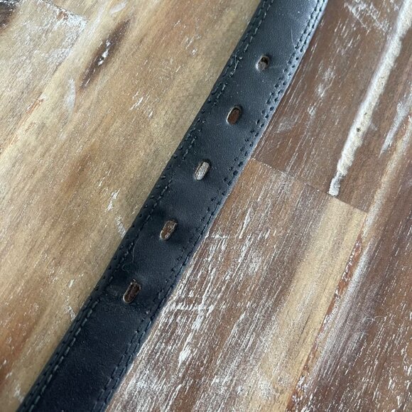 Oleg Cassini Vintage Glove Leather Black Belt Size 38 - Picture 7 of 16